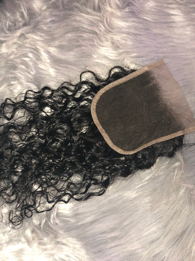 Exotic curly lace closure